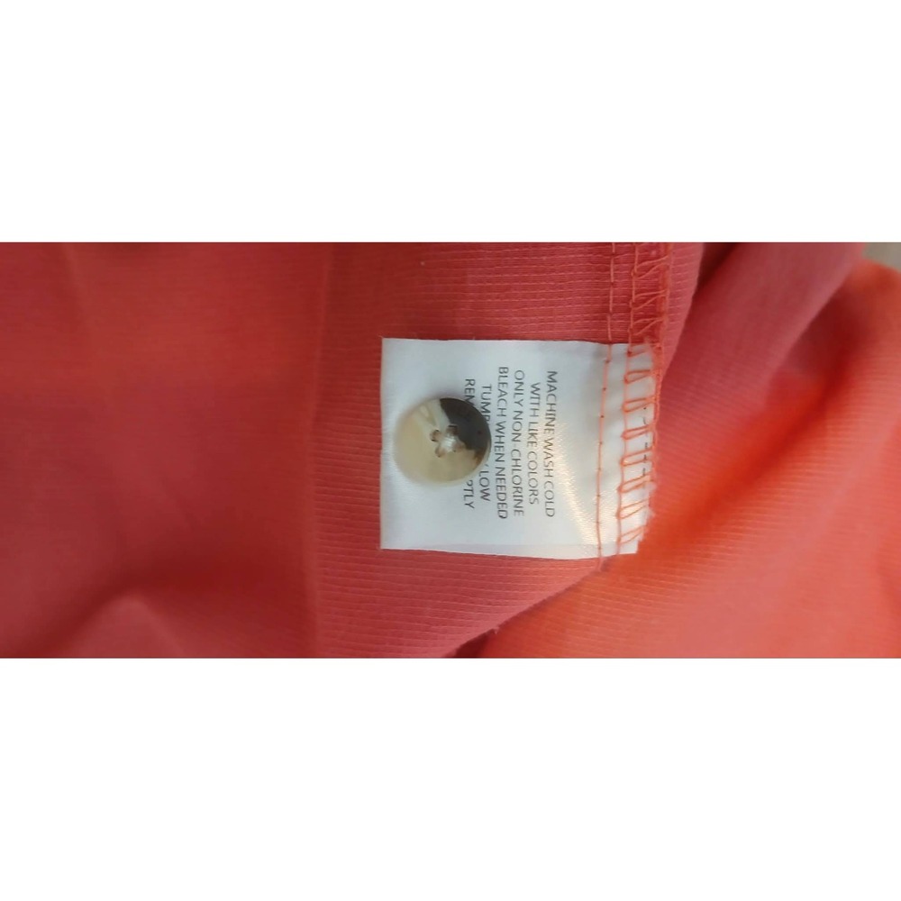 Realtree Mens Short Sleeve Fishing Shirt Coral Orange Mesh Vented Size M - Picture 3 of 5